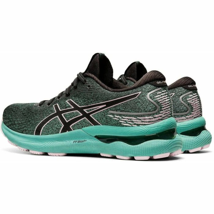 asics gel nimbus 24 womens running shoes green 29629280452816