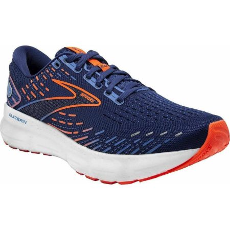 brooks glycerin 20 wide fit mens running shoes blue 29684411564240