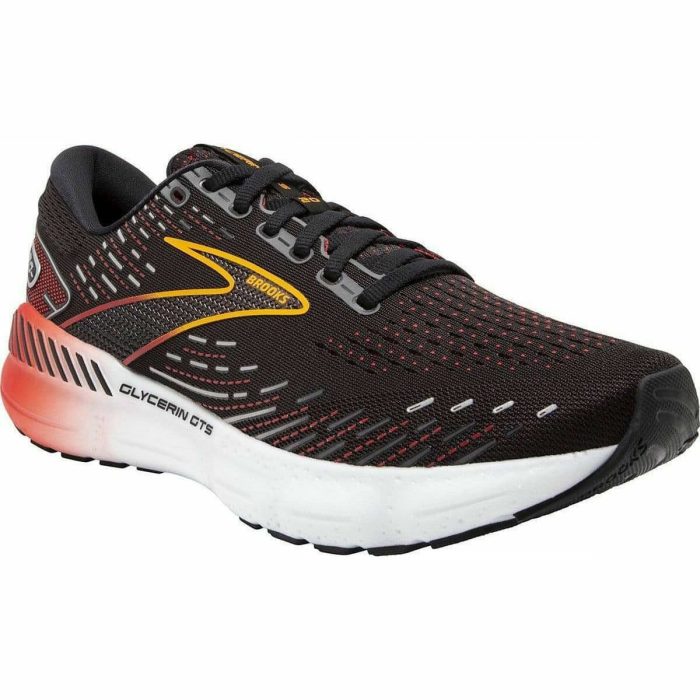 brooks glycerin gts 20 mens running shoes black 29684901347536