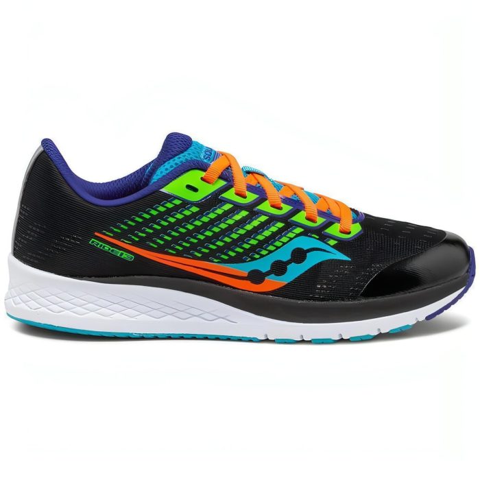 saucony ride 13 junior running shoes black 28548740088016