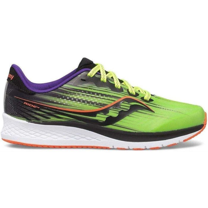 saucony ride 14 junior running shoes green 29210626621648