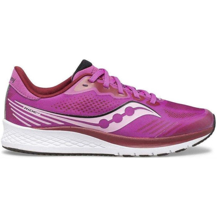 saucony ride 14 junior running shoes pink 29210479329488